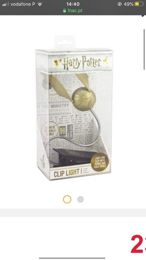 Luz de Leitura Golden Snitch - Harry Potter