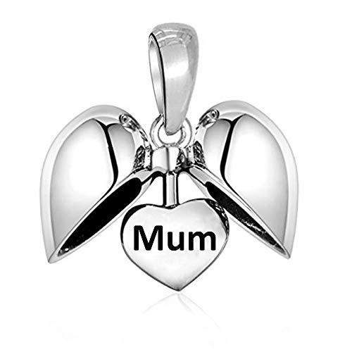 Fashion LSDesigns Mum Charm con Forma de corazón Abalorios para Mujer Pandora Charm