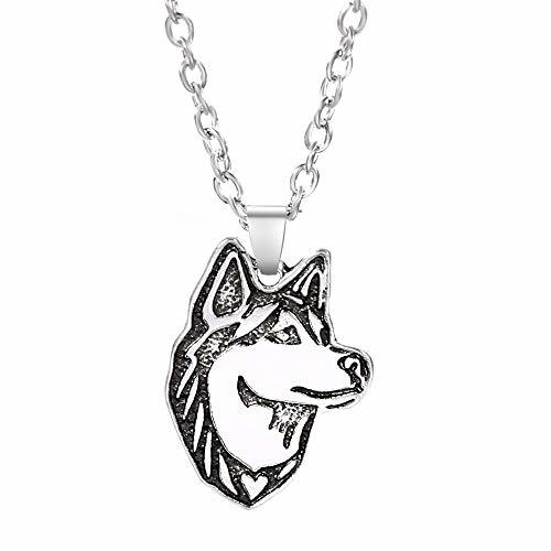 Fashion DUBIXIXI Collares y Colgantes Hechos a Mano Lindos de Plata del Perro