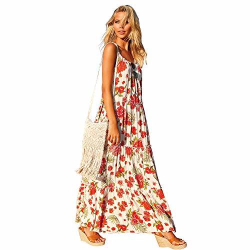 Fashion VENCA Vestido Largo Detalle Trenzado en Tirantes y Escote Mujer by VencaStyl