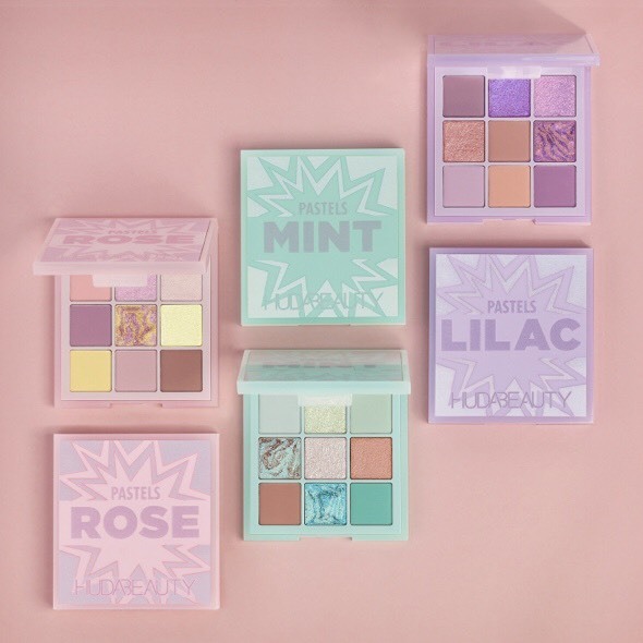 Social Huda beauty- paletas cores pastel 