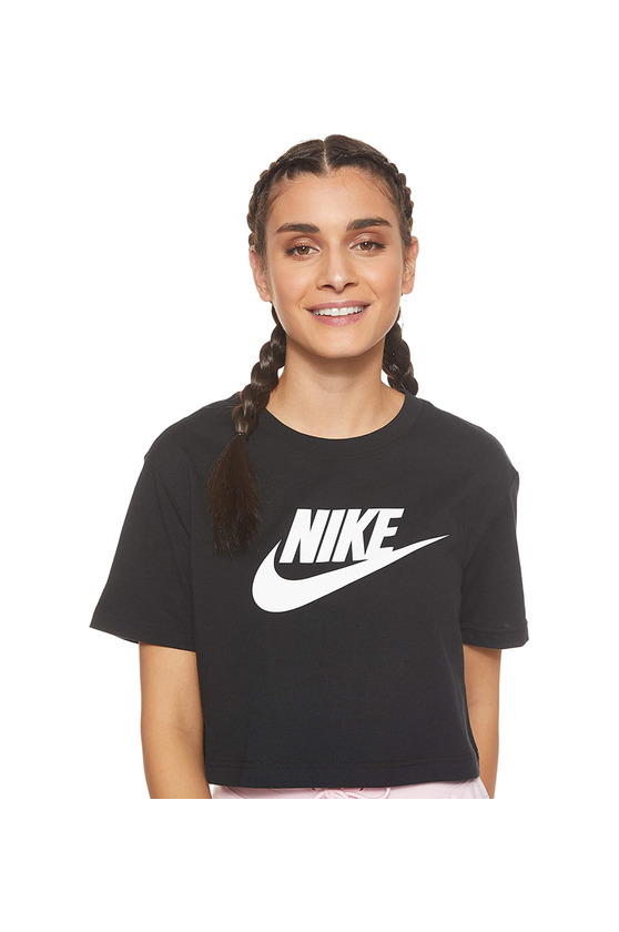 Fitness Nike W NSW tee Essntl CRP ICN Ftra Camiseta, Mujer, Blanco