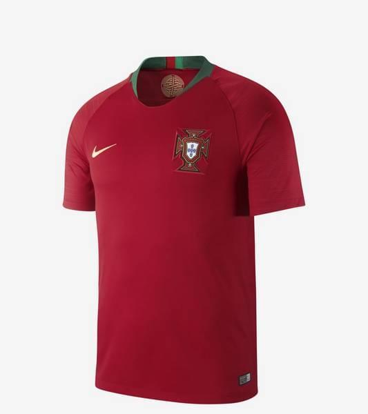 Fitness Nike 2018 Portugal Stadium Home - Partes de Arriba de Ropa Deportiva