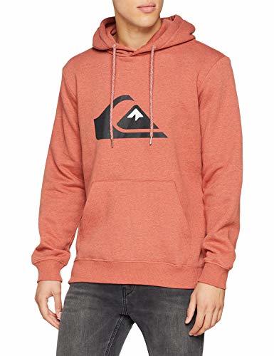 Fitness Quiksilver Big Logo Sudadera con Capucha, Hombre, Rojo