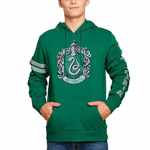 Social Harry Potter Hoodie Slytherin Crest Hooded Elf Forest Green
