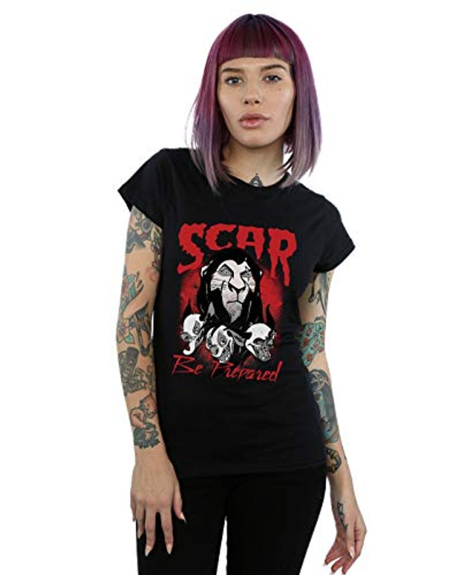 Producto Disney Mujer The Lion King Scar Be Prepared Camiseta Negro Medium