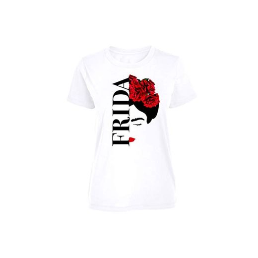 Frida Kahlo - Silueta - Camiseta Oficial Mujer - Blanco