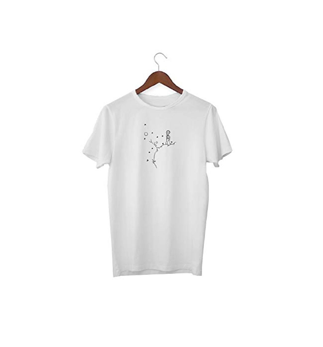 Social The Little Prince Famous Moon Planet Scene Poetic Illustration_KK016115 Shirt T