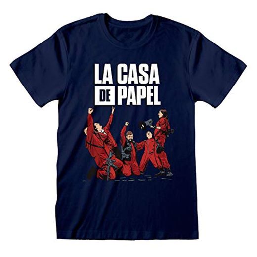 La Casa De Papel Celebrando el Dinero Heist Novio Camiseta Apta de Las Mujeres Armada 2XL