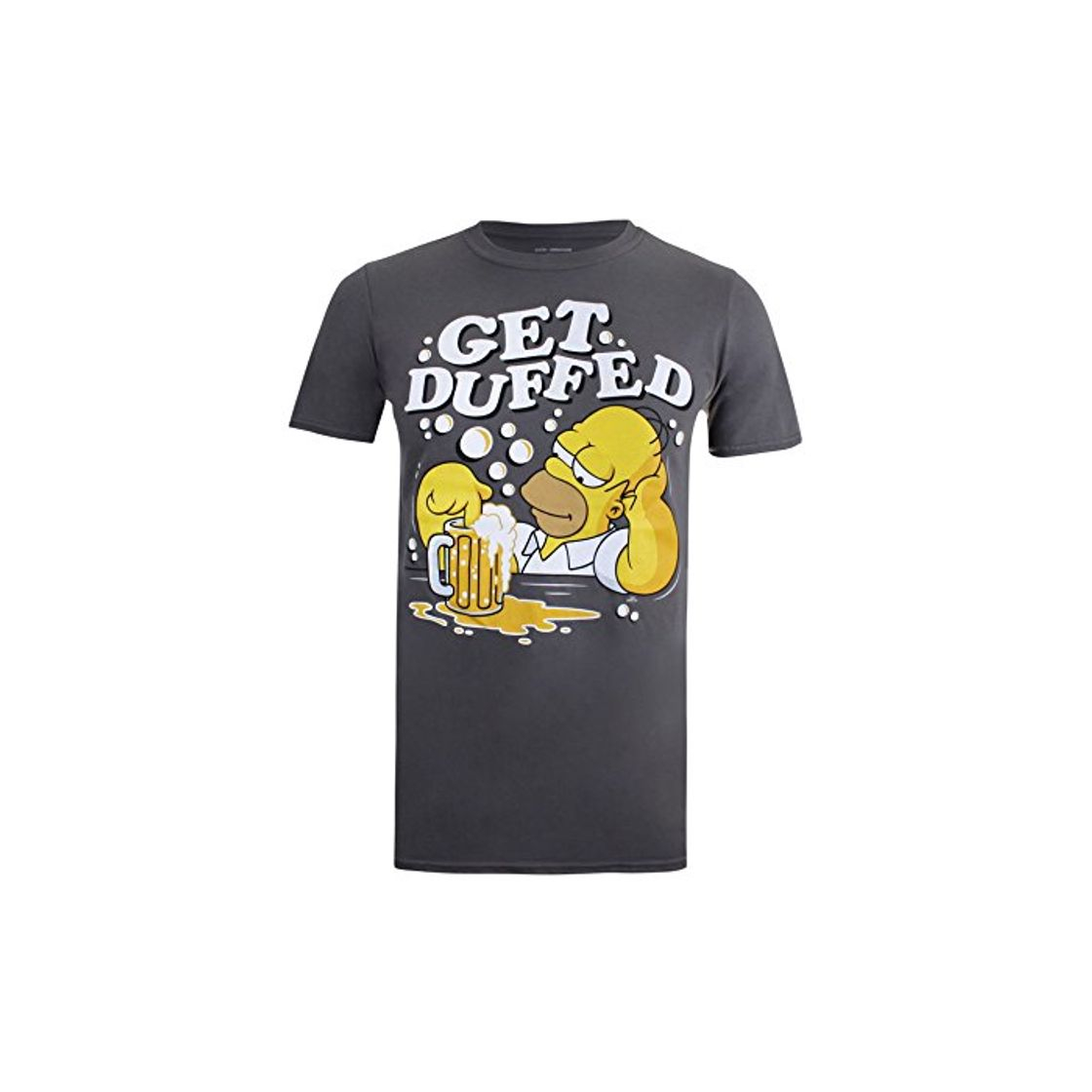 Moda Simpsons Get Duffed Camiseta, Gris