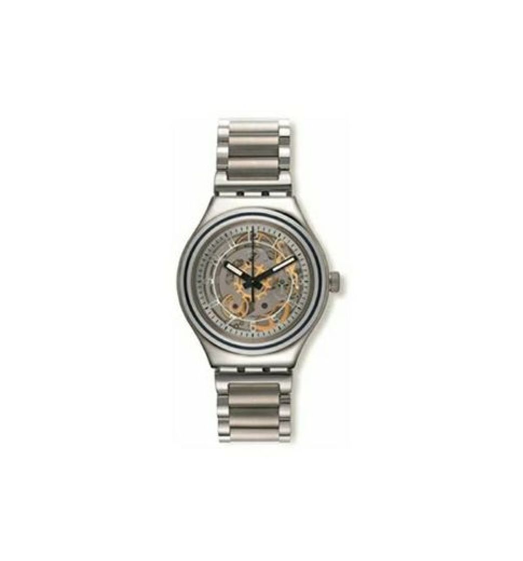Social Swatch Reloj Analógico Automático Unisex con Correa de Acero Inoxidable – YAS112G