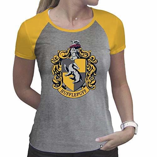ABYstyle - Harry Potter - Camiseta - Hufflepuff - Mujer - Gris