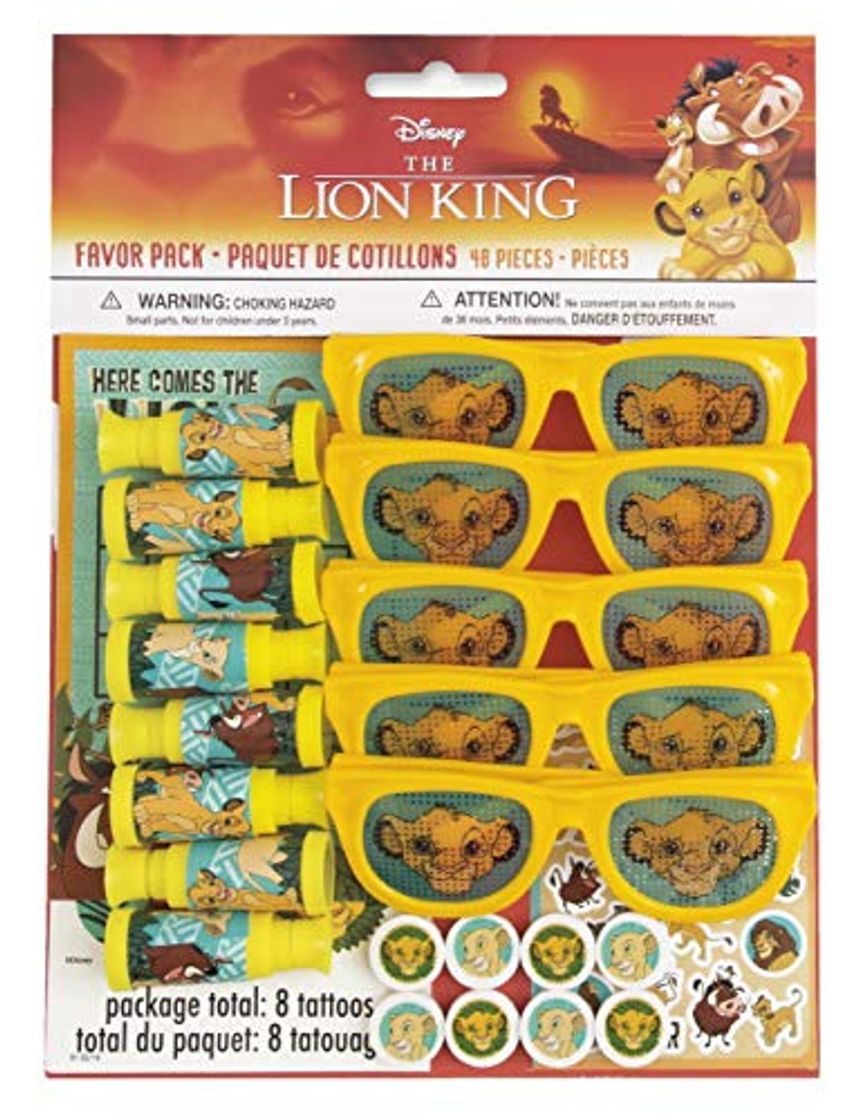 Producto Unique Industries The Lion King Birthday Party Favor Pack