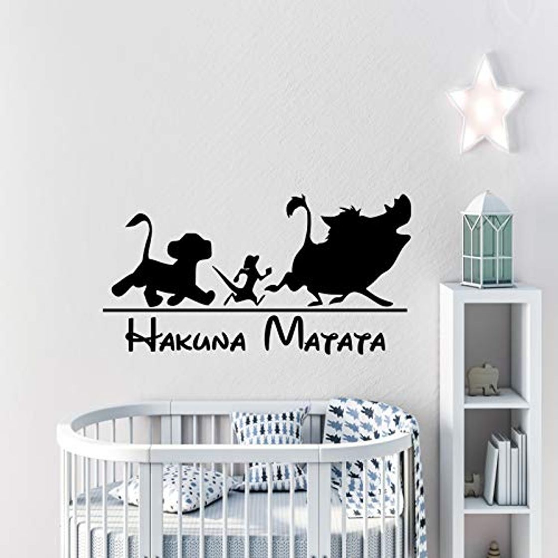 Social Vinilo adhesivo para pared de Hakuna Matata Inspirational Rey León de Disney con cita de vinilo para dormitorio o cuarto de niños v022 30 x 20