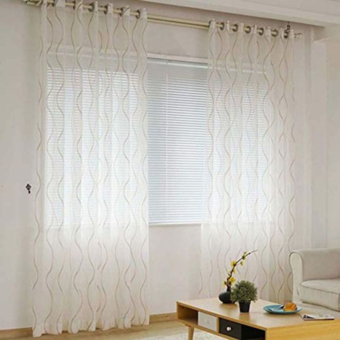 Producto SearchI Cortinas Raya Translucida Visillo Cortinas Moderna Cortinas Bufanda Accesorio Ventana Decor