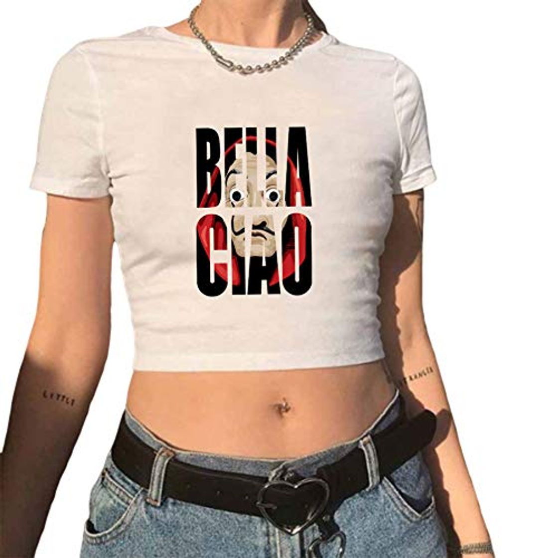 Moda Lady bug Unisex La Casa De Papel Impresión Corta Camiseta De Moda Letra Impresión Camisetas Casual Verano Tops