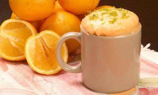 Social Bolo de laranja na caneca