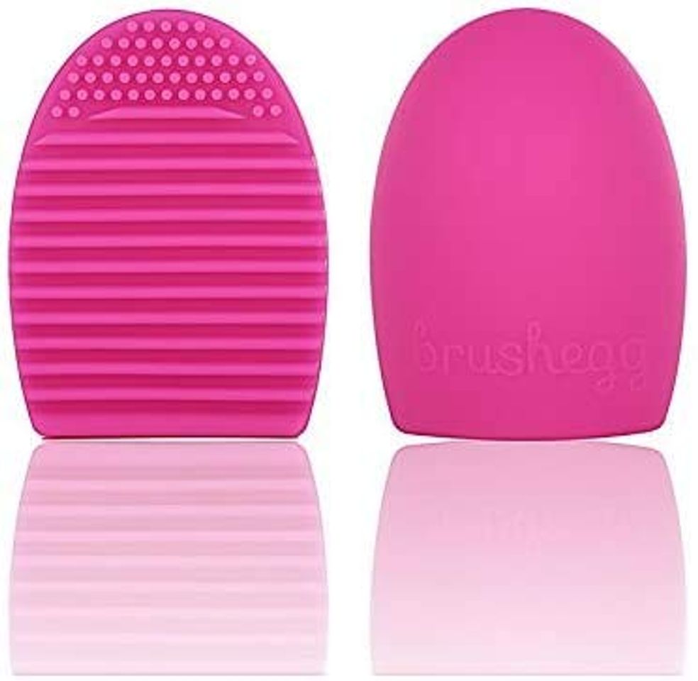 Social Limpiador Brochas de Maquillaje Cepillo Silicona Limpieza Rápido Fácil Cosmético Cepillo Brocha color fucsia