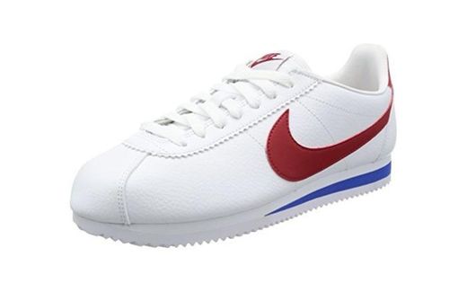 Nike Classic Cortez Leather, Zapatillas de Deporte Hombre, Varios Colores (White / Varsity Red Varsity Roya)