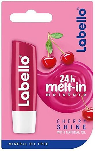 Labello Cherry Shine, Bálsamo Labial con Sabor a Cereza, pack de 6