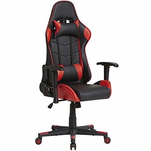 Place VS Venta-stock Sillón de Oficina Gaming Racer Profesional Rojo, Silla con Reposacabeza