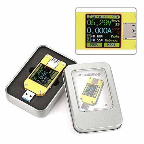 Lugar Akozon Multímetro USB digital, carga USB, Medidor de tipo C de medición