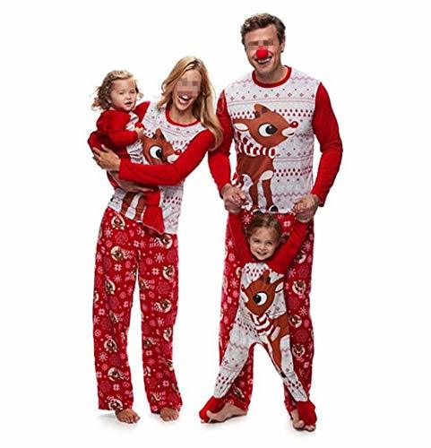 Moda Pijamas Dos Piezas Familiares de Navidad