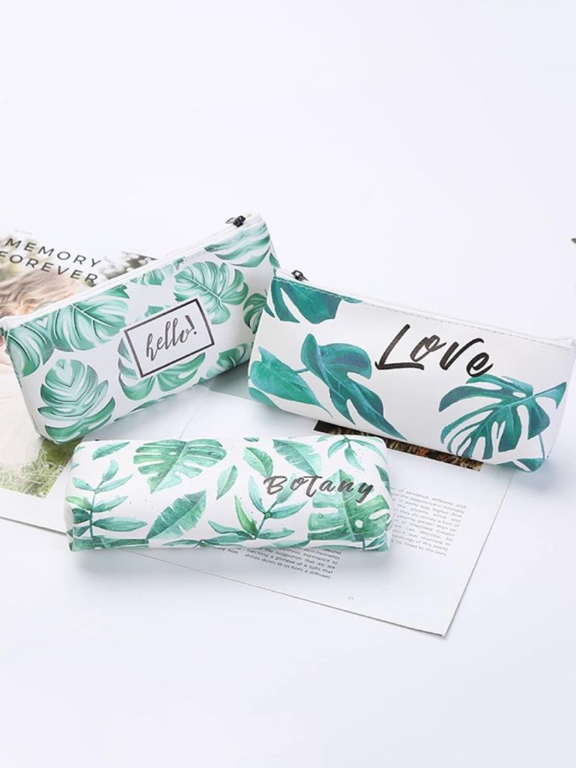 Moda 1pc Palm Leaf Print Random Pencil Case | SHEIN USA