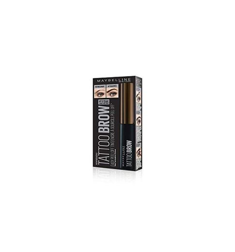 Maybelline Brow Tattoo Gel Tinte para Cejas Morenas, marrón oscuro