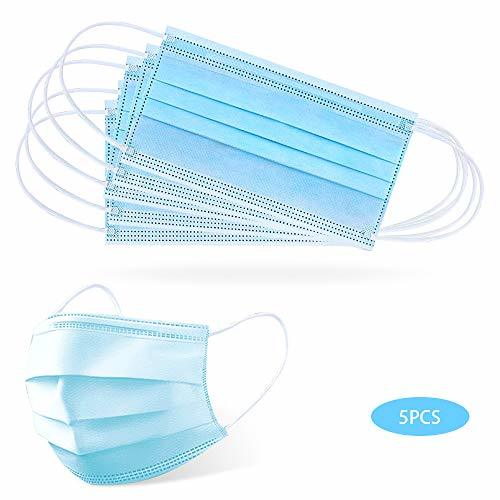 GerTong 5 PCS Máscara Desechable Máscara Anti-contaminación Máscara Protectora de Filtración Multicapa