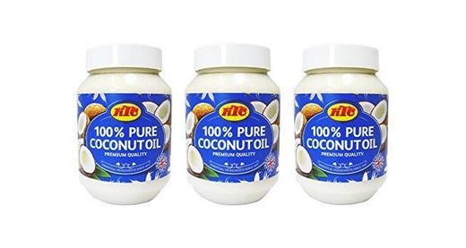 KTC 100% Pure Coconut Multipurpose Oil 500ml Jar x 3 Qty