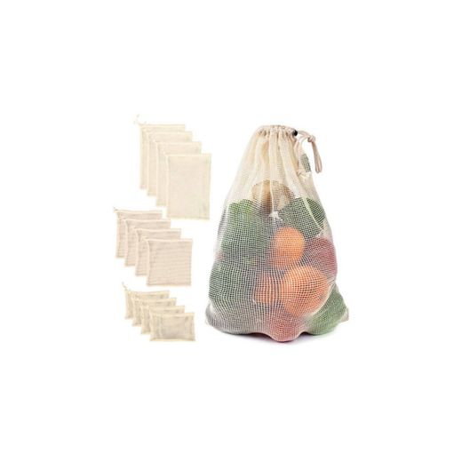 Cotton Mesh Vegetable Bags Produce Bag Reusable Cotton Mesh ...