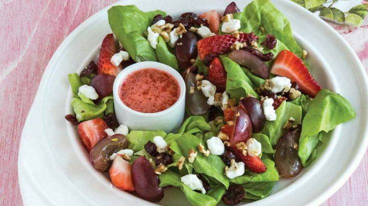 Moda Receta: ensalada con frutos rojos y adereso de fresa