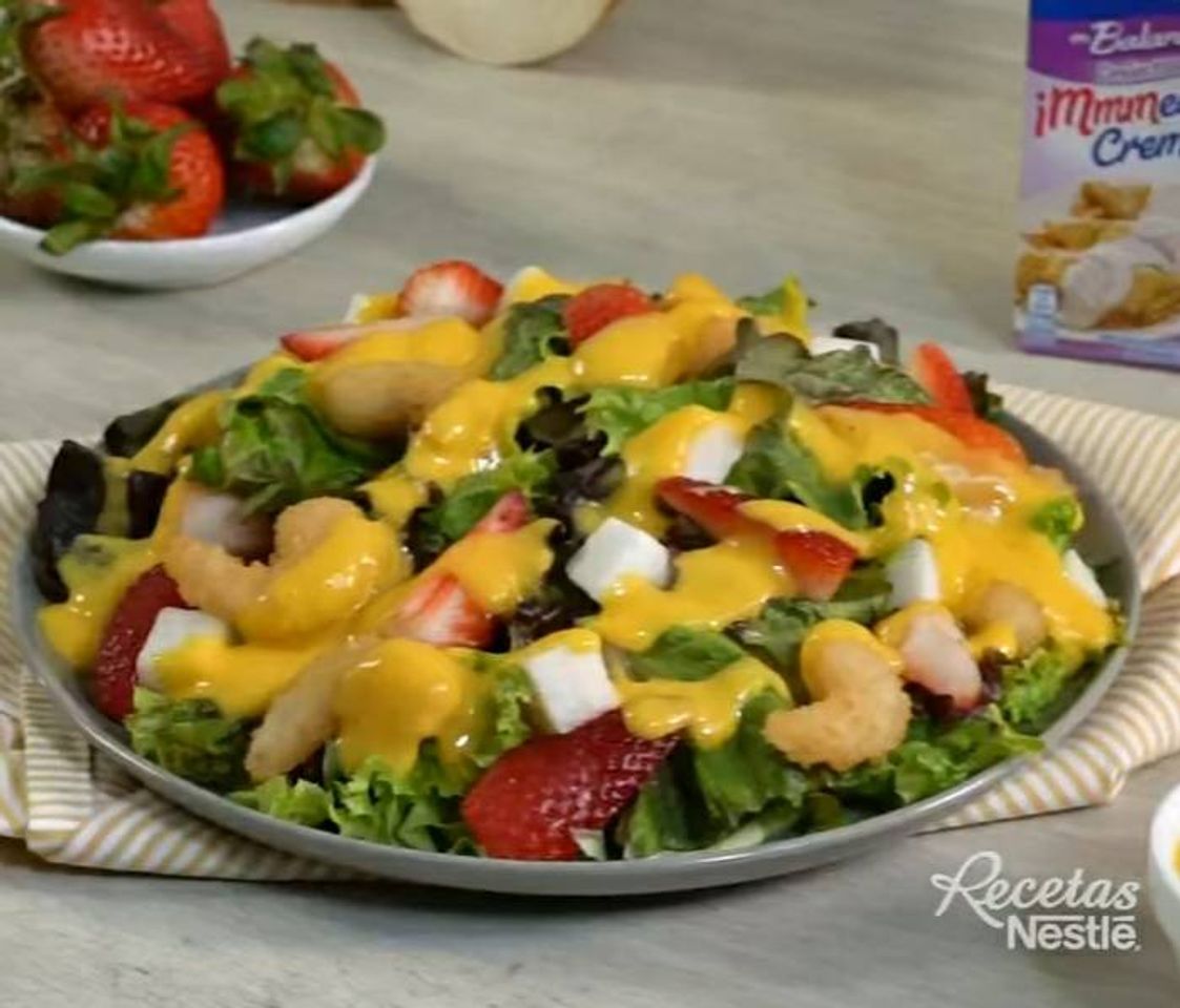 Moda Receta: ensalada con aderezo de mango