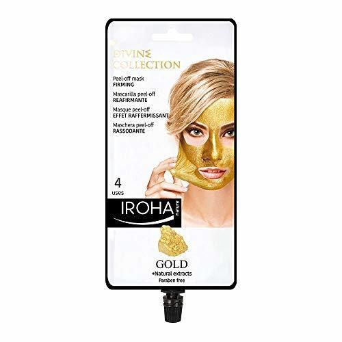 Iroha Nature -Mascarilla Facial Reafirmante Peel Off con Oro 24k, 4 usos