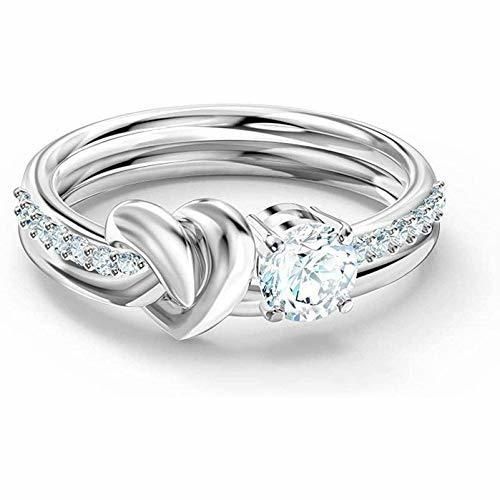 Swarovski Lifelong Heart Women's Silver Tone Rhodium Plated 50 Ring 5535399...