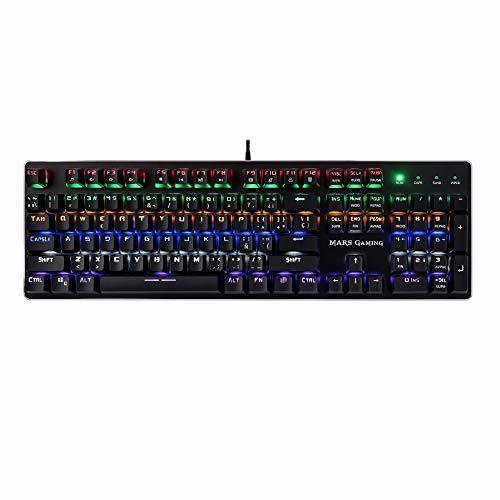 Social Mars Gaming MK4R, teclado mecánico, LED 6 colores, switch OUTEMU marrón, ES