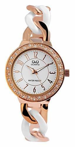 Social Q&Q - Reloj de Pulsera analógico para Mujer