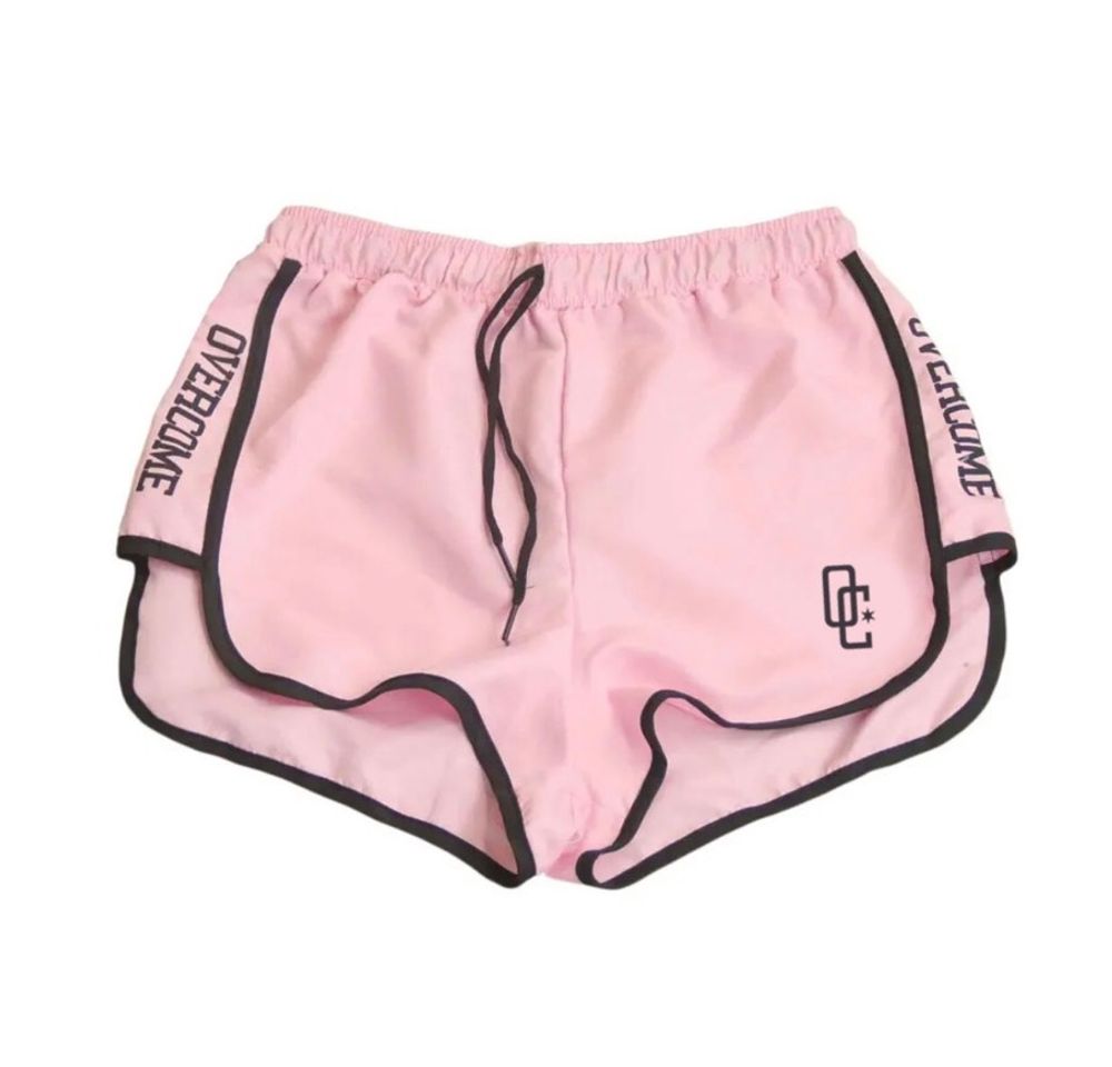 Fashion SHORTS OVERCOME FEMININO "STRIP" ROSA