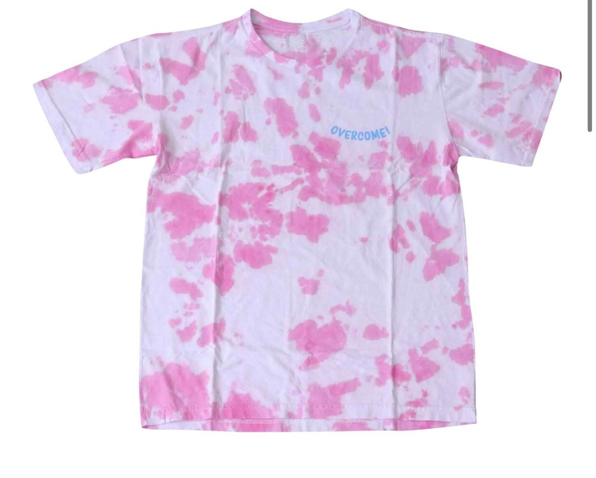 Fashion CAMISETA OVERCOME "ABDUCTION" TIE DYE ROSA/BRANCO