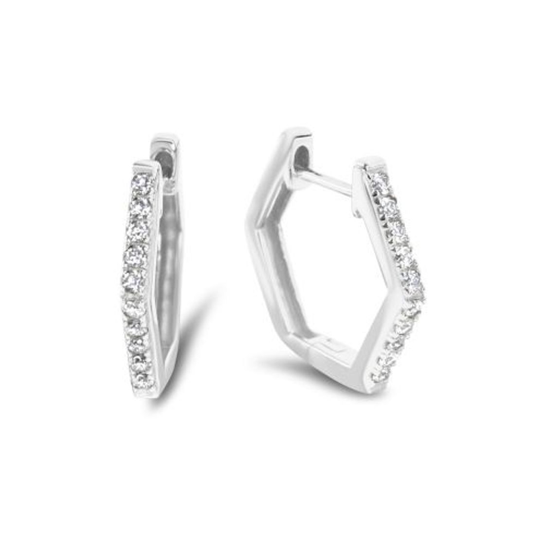 Sterling Silver Trésor Hexagon Hoops