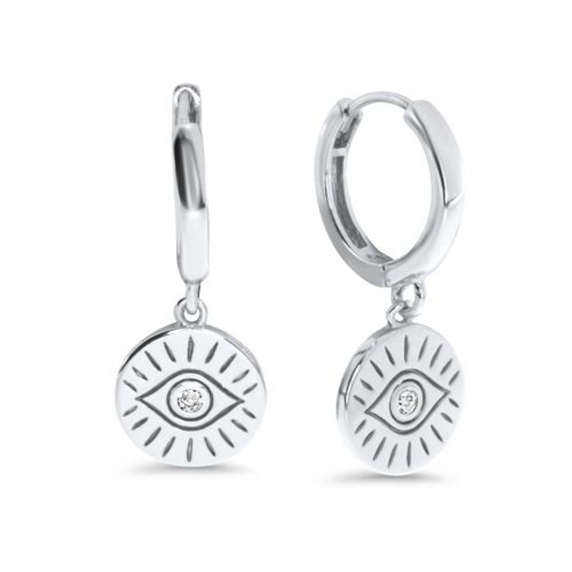 Sterling Silver Eye Revelation Hoops