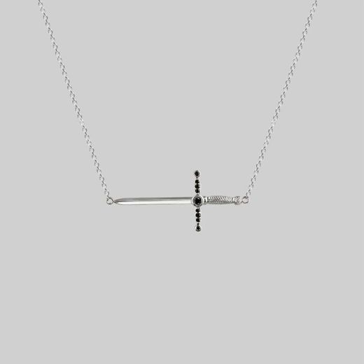 ELYSIAN. Garnet Dagger Necklace - Gold – REGALROSE