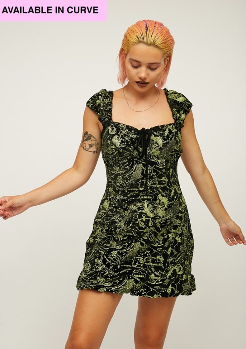 Social Velvet glitter constellation dress – New Girl Order