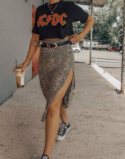Saika Midi Skirt in Rar Leopard Brown – motelrocks