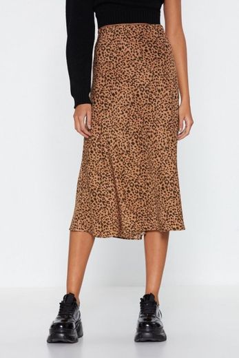Claw-t in the Act Satin Midi Skirt | Nasty Gal