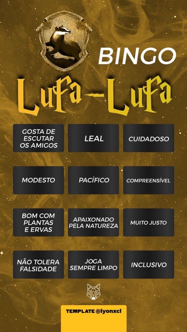 Moda Bingo de Lufa-lufa 💛🖤