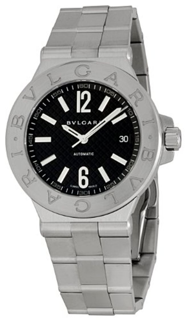 Fashion Bvlgari Reloj de Hombre BVLDG40BSSD Diagono con Esfera Negra