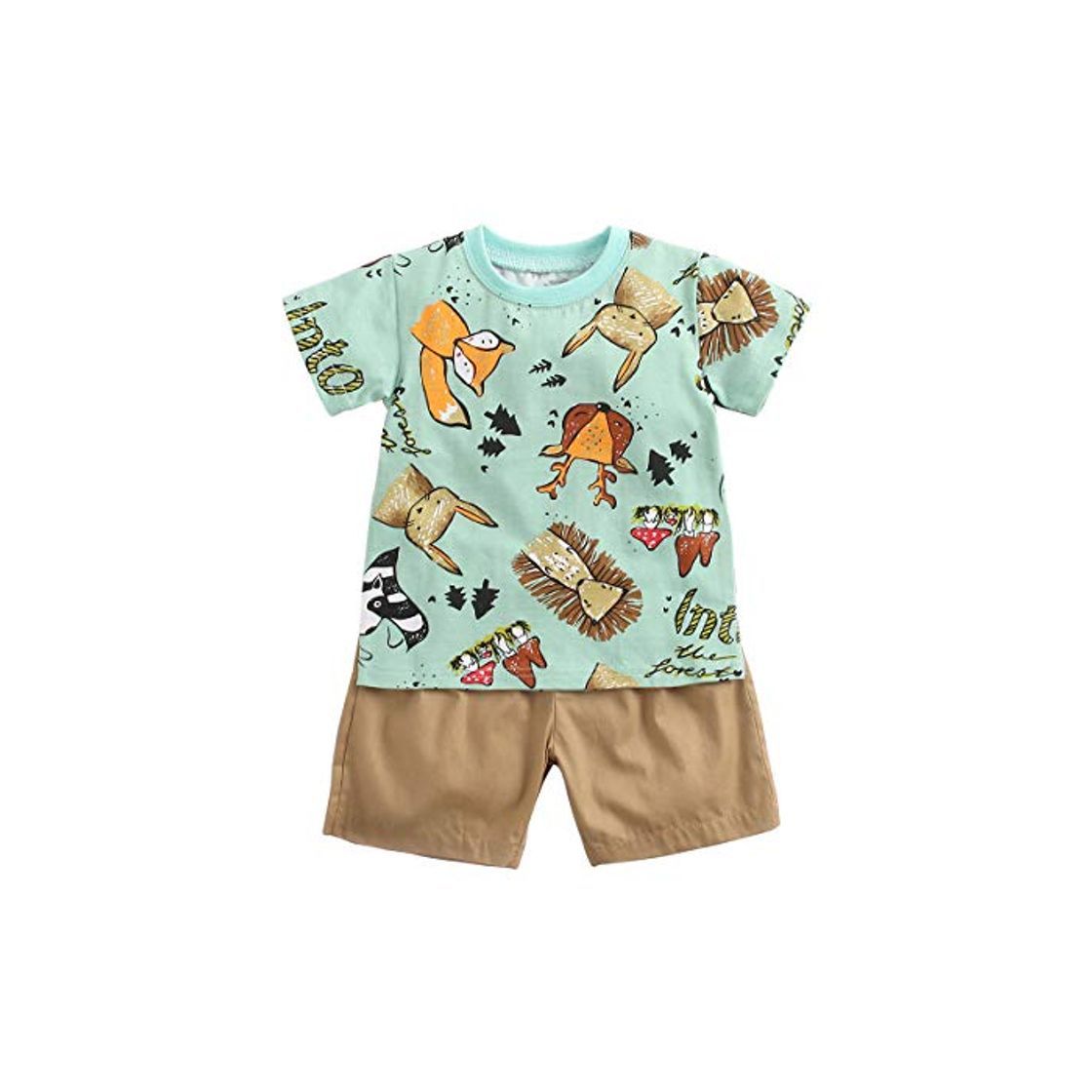 Social Sanlutoz Algodón Bebe Niño Conjuntos de Ropa 2pcs Verano Dibujos Animados Recién