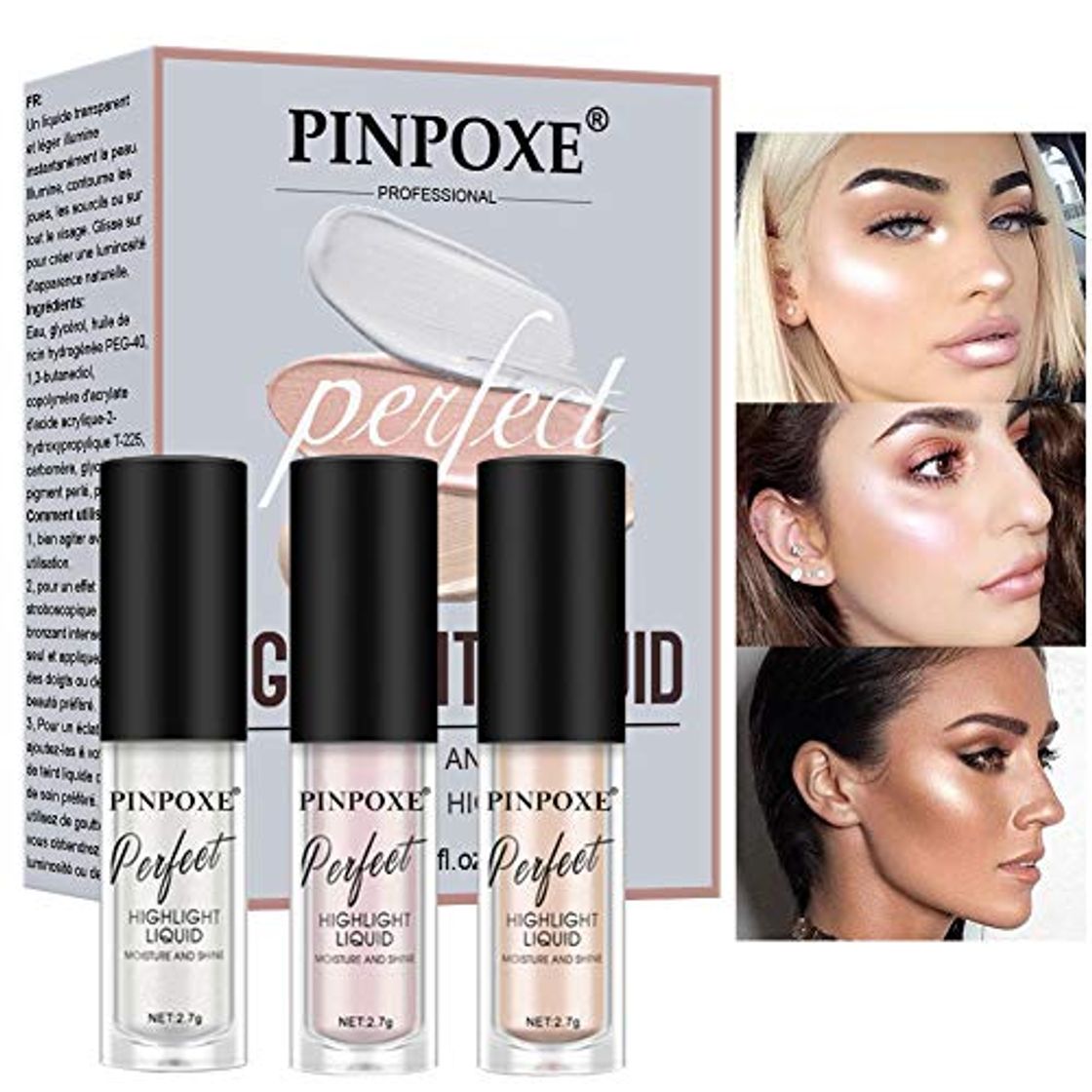 Social Highlighter Liquid Face Foundation, Liquid Highlighter Glow Illuminator Facial Illuminate Ultra Smooth